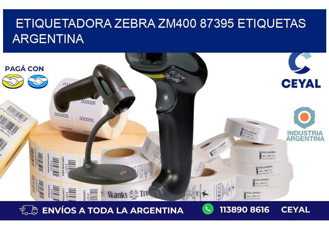 etiquetadora zebra zm400 87395 etiquetas argentina