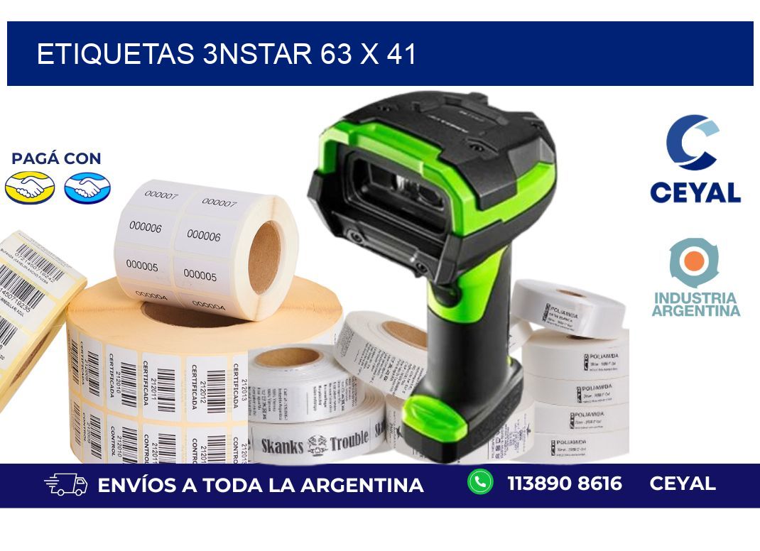 etiquetas 3nstar 63 x 41