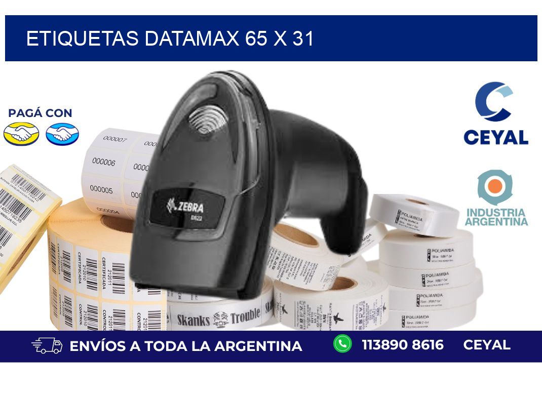 etiquetas datamax 65 x 31