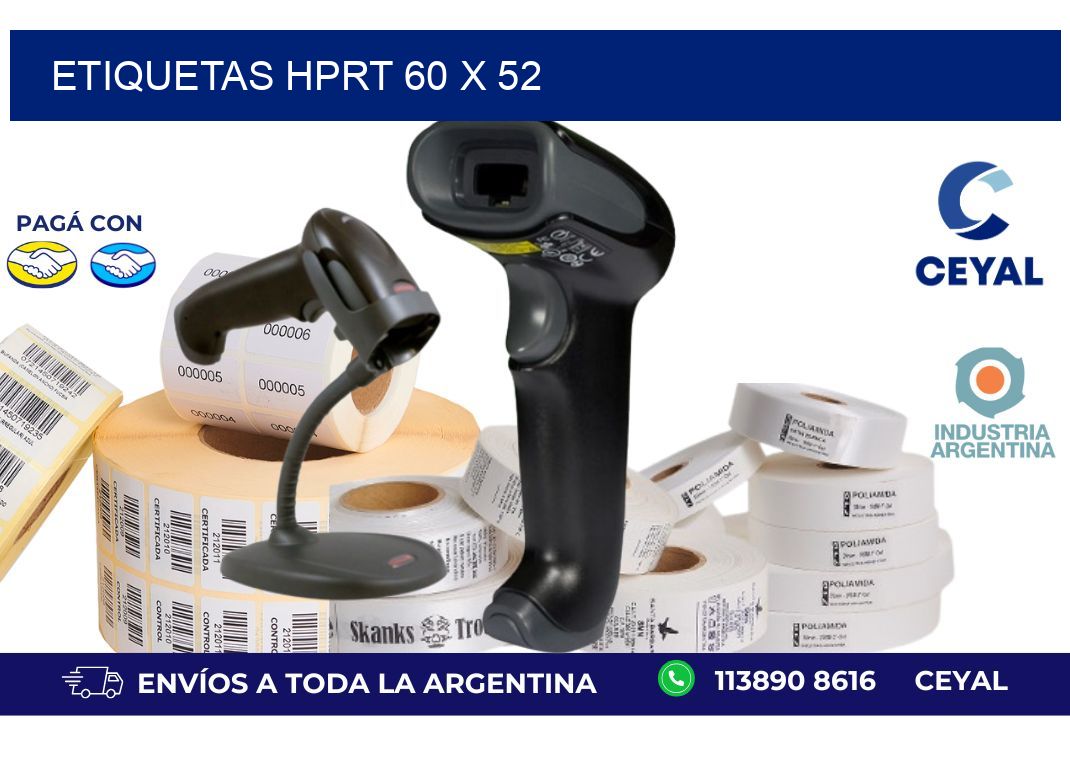 etiquetas hprt 60 x 52