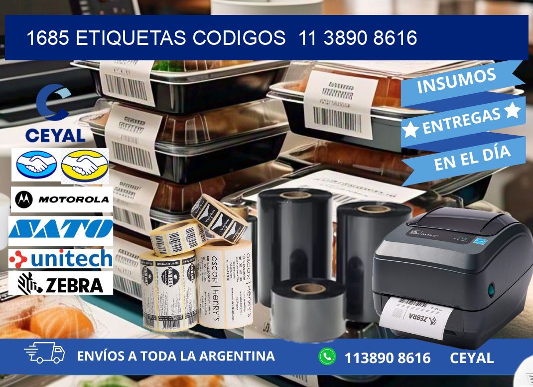 1685 ETIQUETAS CODIGOS  11 3890 8616