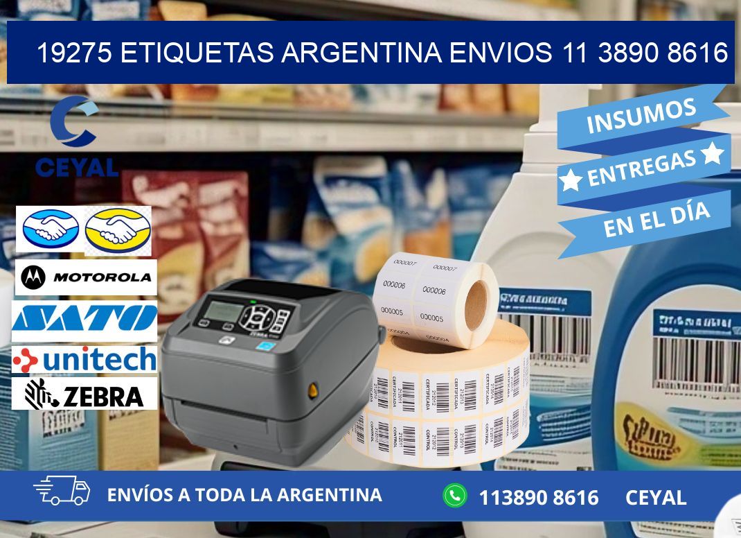 19275 ETIQUETAS ARGENTINA ENVIOS 11 3890 8616