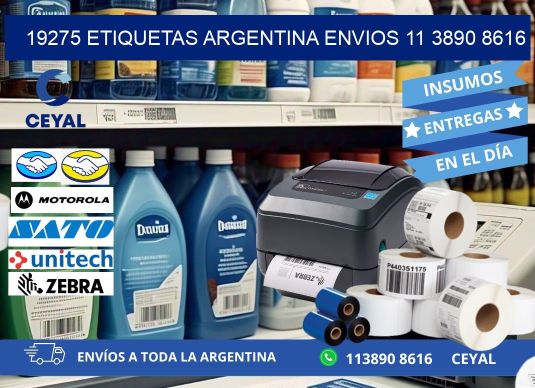 19275 ETIQUETAS ARGENTINA ENVIOS 11 3890 8616