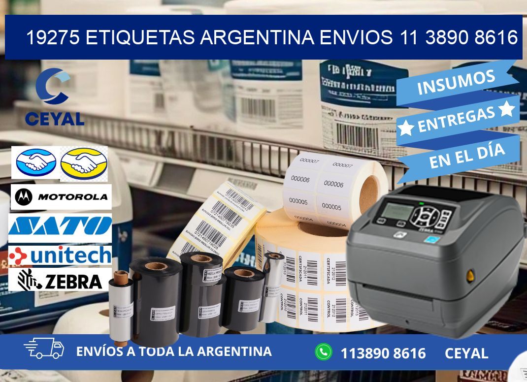 19275 ETIQUETAS ARGENTINA ENVIOS 11 3890 8616