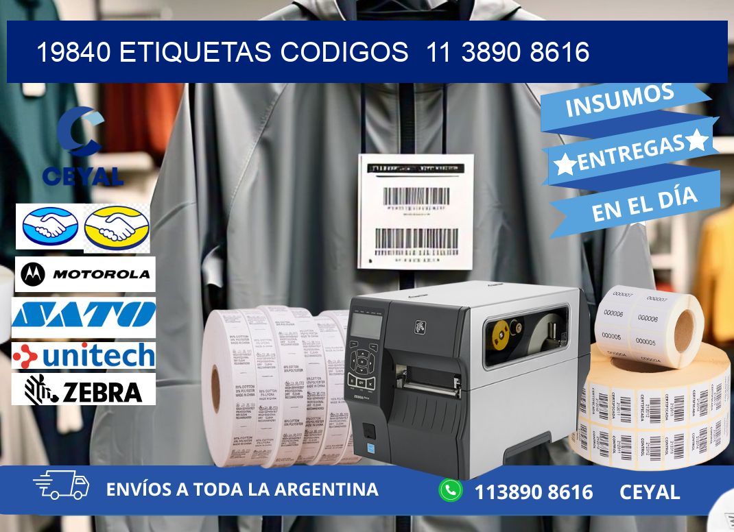 19840 ETIQUETAS CODIGOS  11 3890 8616