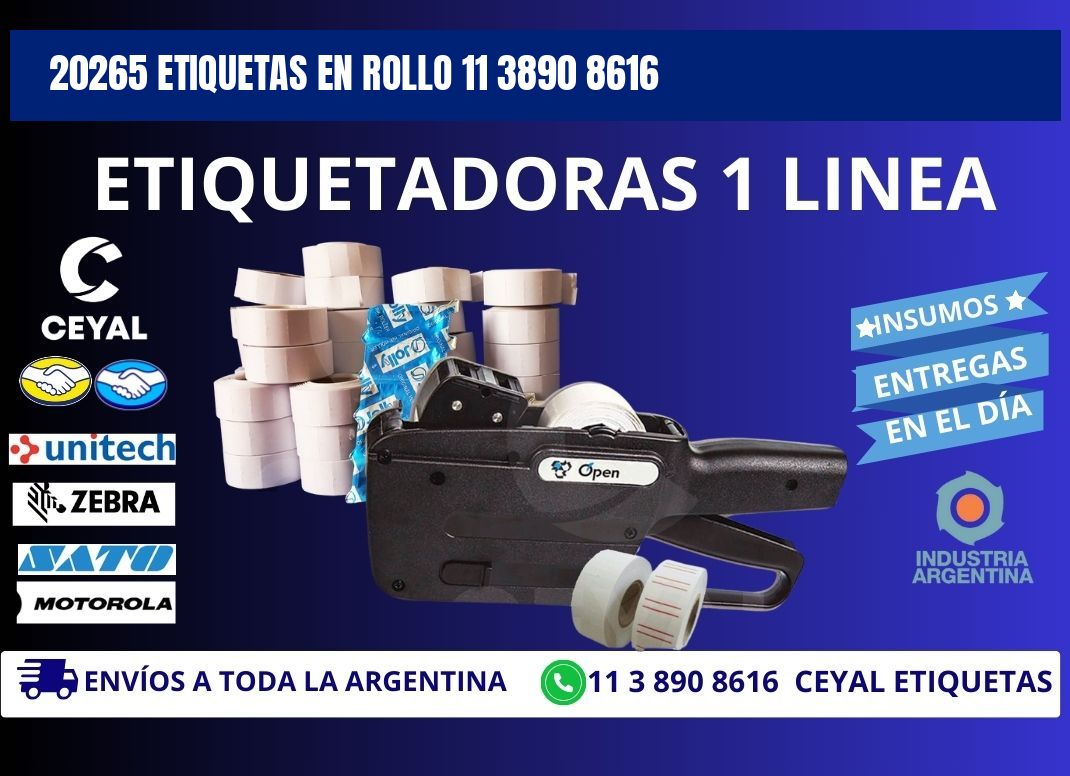 20265 ETIQUETAS EN ROLLO 11 3890 8616