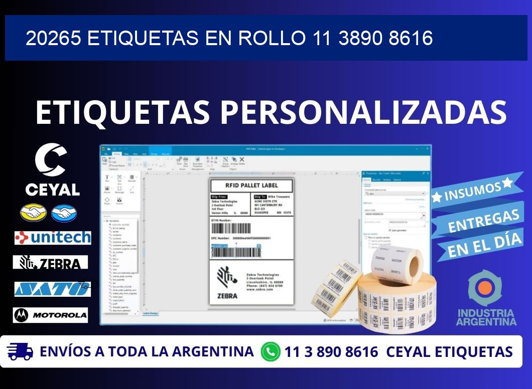 20265 ETIQUETAS EN ROLLO 11 3890 8616