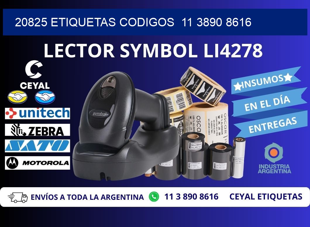 20825 ETIQUETAS CODIGOS  11 3890 8616
