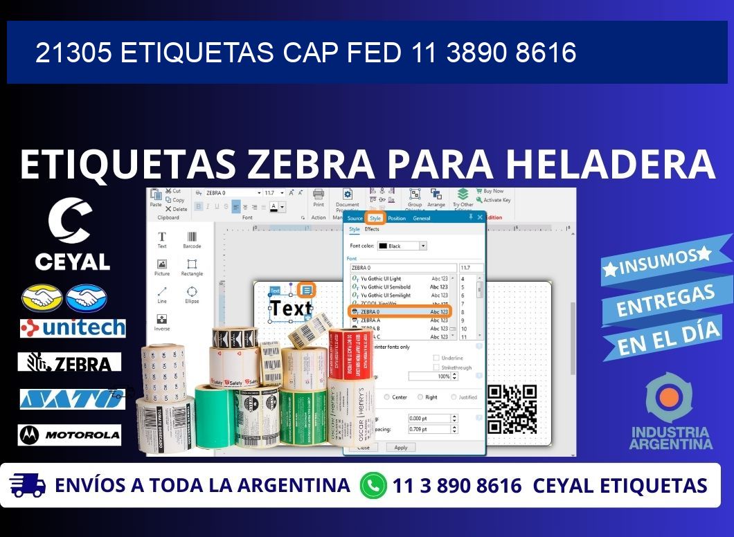 21305 ETIQUETAS CAP FED 11 3890 8616