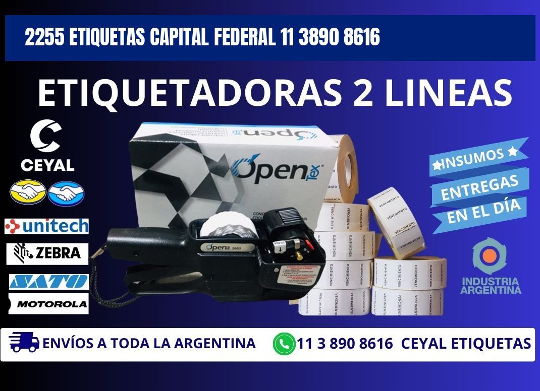 2255 ETIQUETAS CAPITAL FEDERAL 11 3890 8616