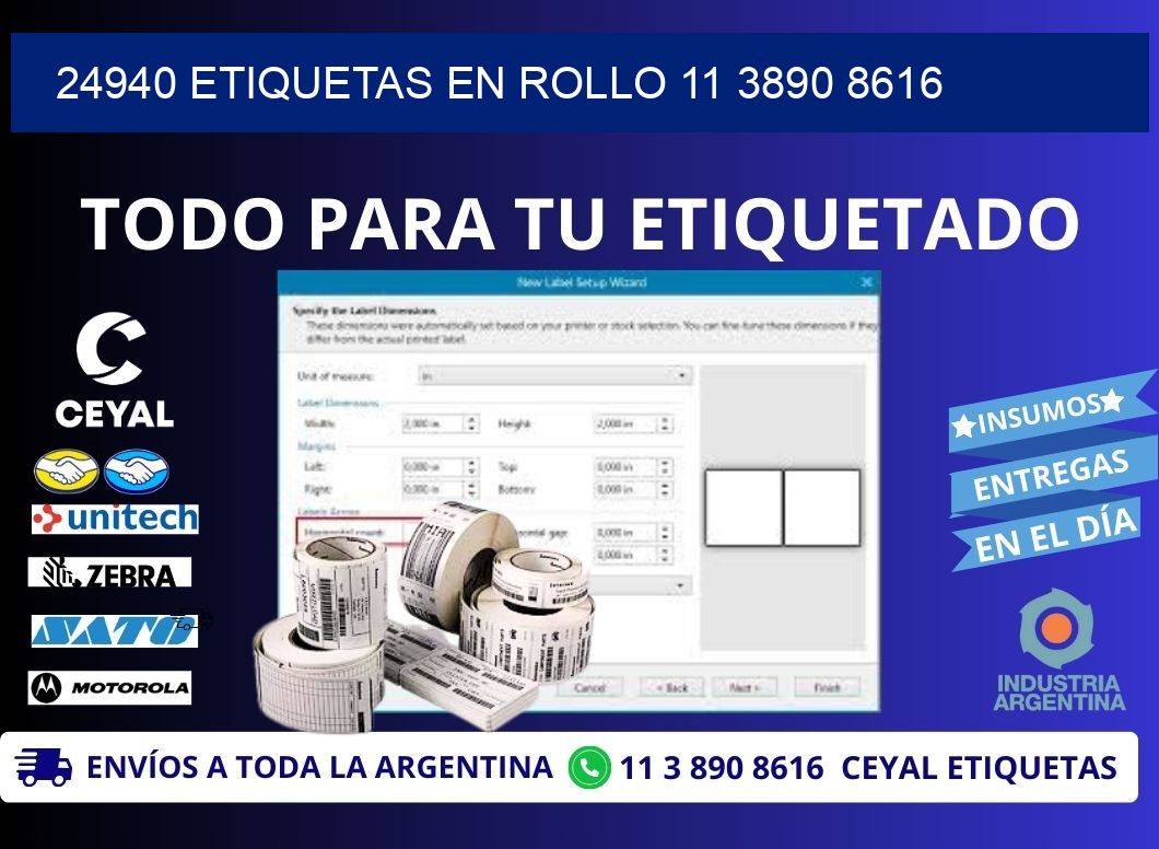 24940 ETIQUETAS EN ROLLO 11 3890 8616