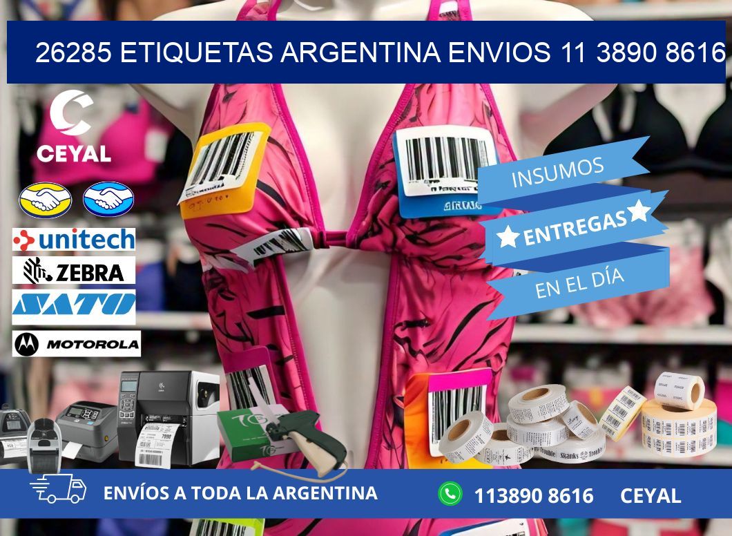 26285 ETIQUETAS ARGENTINA ENVIOS 11 3890 8616