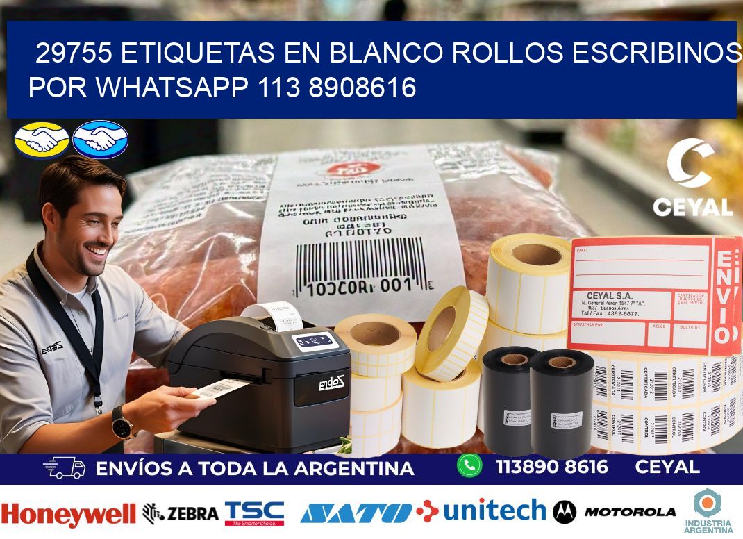 29755 ETIQUETAS EN BLANCO ROLLOS ESCRIBINOS POR WHATSAPP 113 8908616