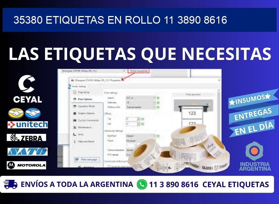 35380 ETIQUETAS EN ROLLO 11 3890 8616