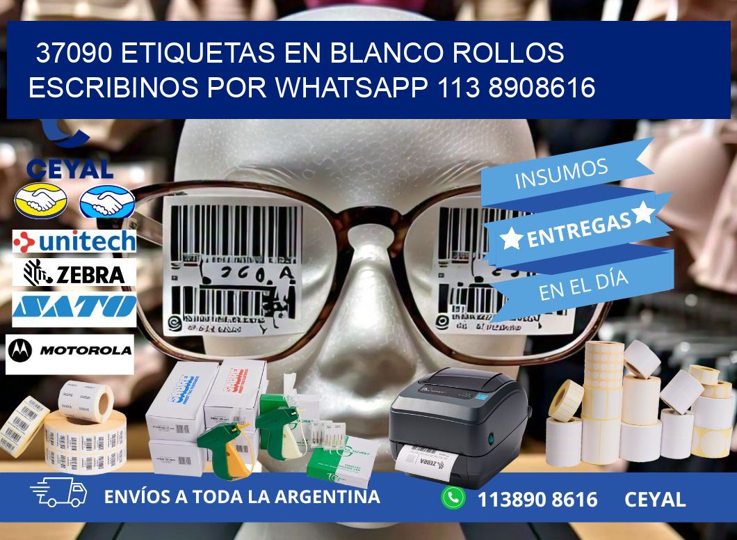 37090 ETIQUETAS EN BLANCO ROLLOS ESCRIBINOS POR WHATSAPP 113 8908616