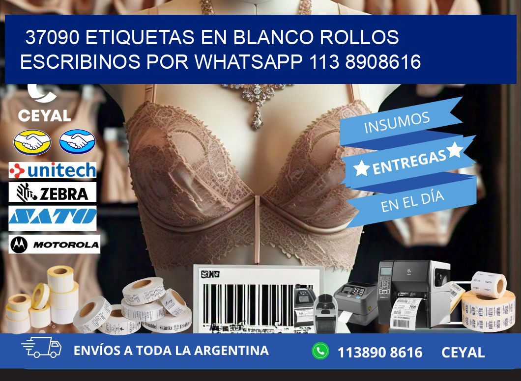37090 ETIQUETAS EN BLANCO ROLLOS ESCRIBINOS POR WHATSAPP 113 8908616