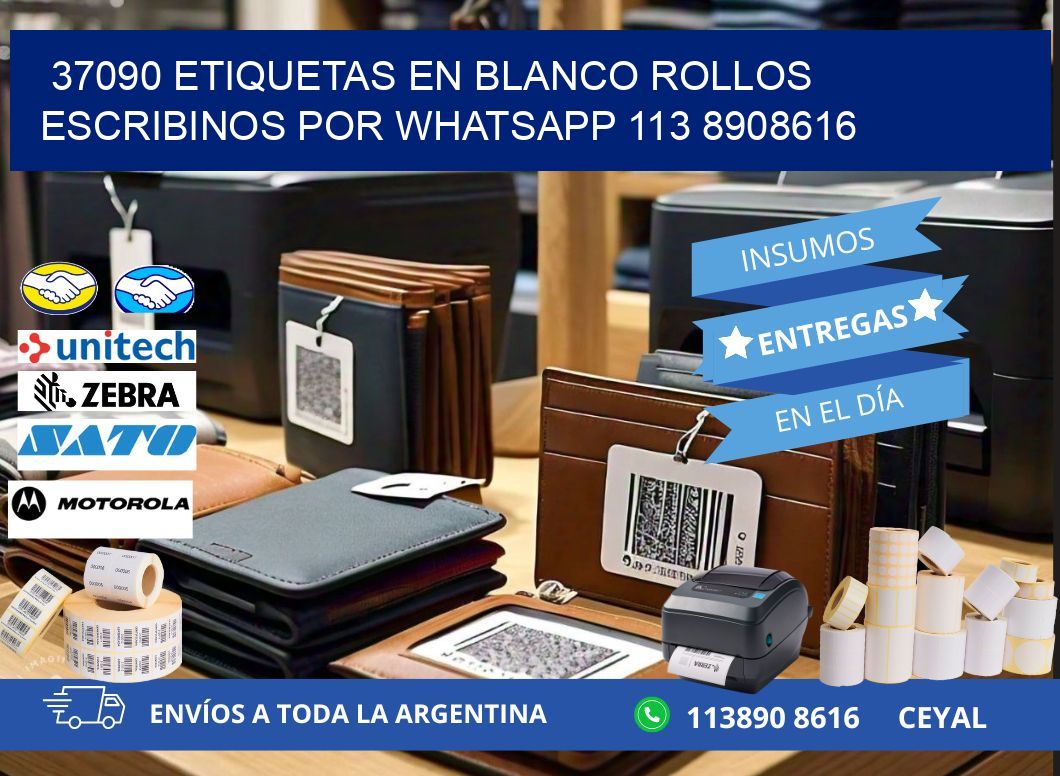 37090 ETIQUETAS EN BLANCO ROLLOS ESCRIBINOS POR WHATSAPP 113 8908616