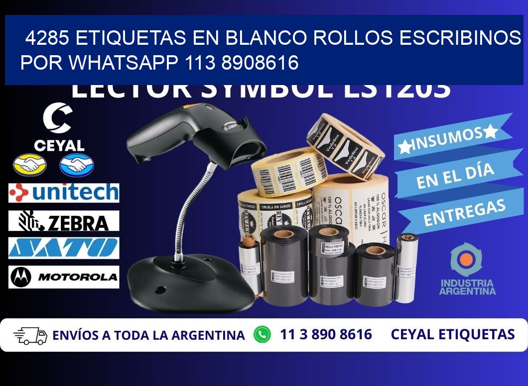 4285 ETIQUETAS EN BLANCO ROLLOS ESCRIBINOS POR WHATSAPP 113 8908616