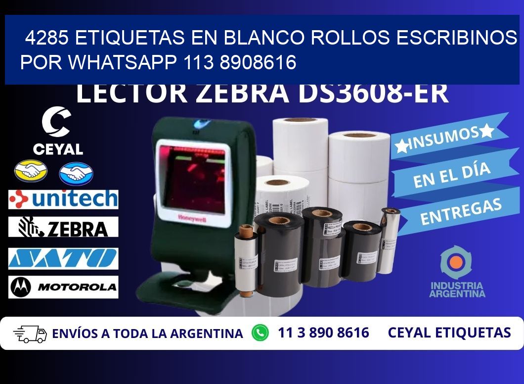 4285 ETIQUETAS EN BLANCO ROLLOS ESCRIBINOS POR WHATSAPP 113 8908616