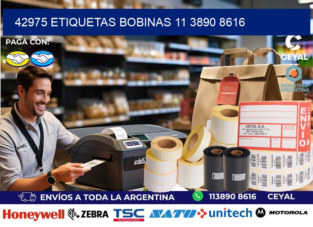 42975 ETIQUETAS BOBINAS 11 3890 8616