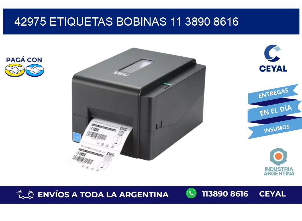 42975 ETIQUETAS BOBINAS 11 3890 8616