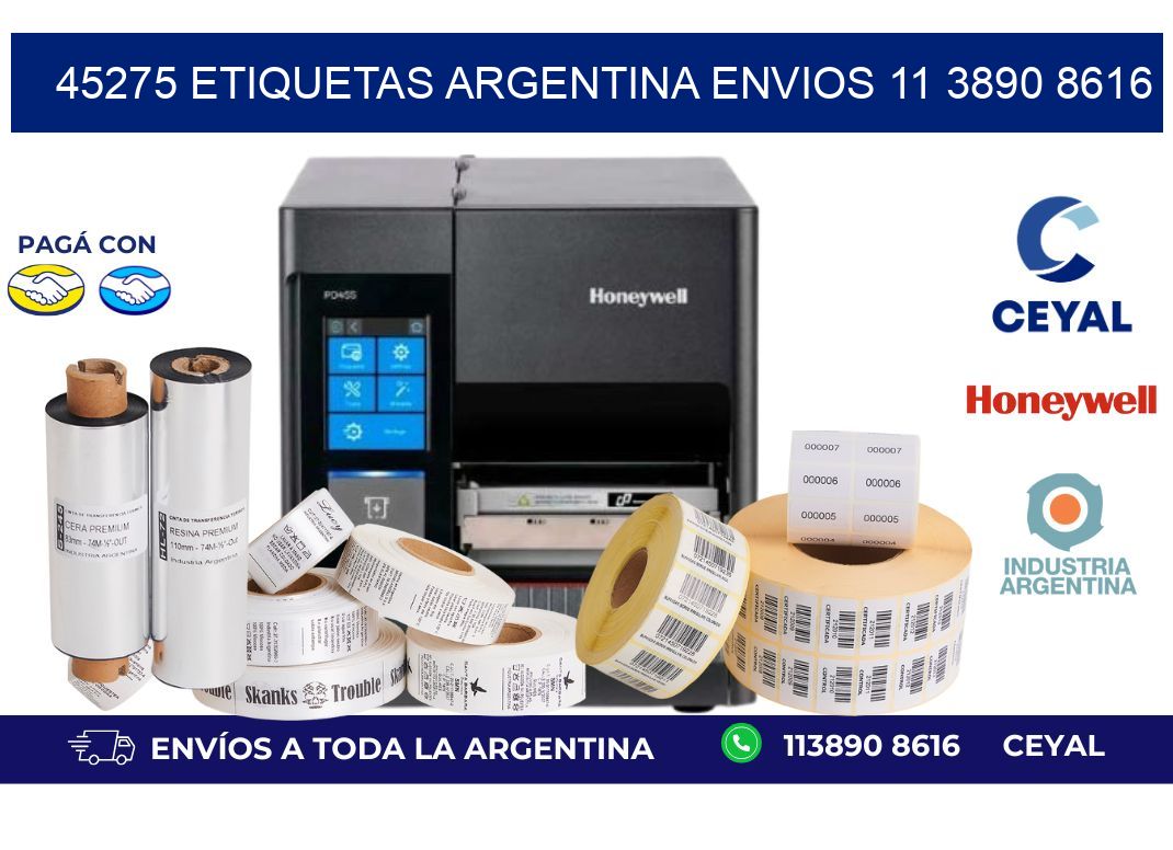 45275 ETIQUETAS ARGENTINA ENVIOS 11 3890 8616