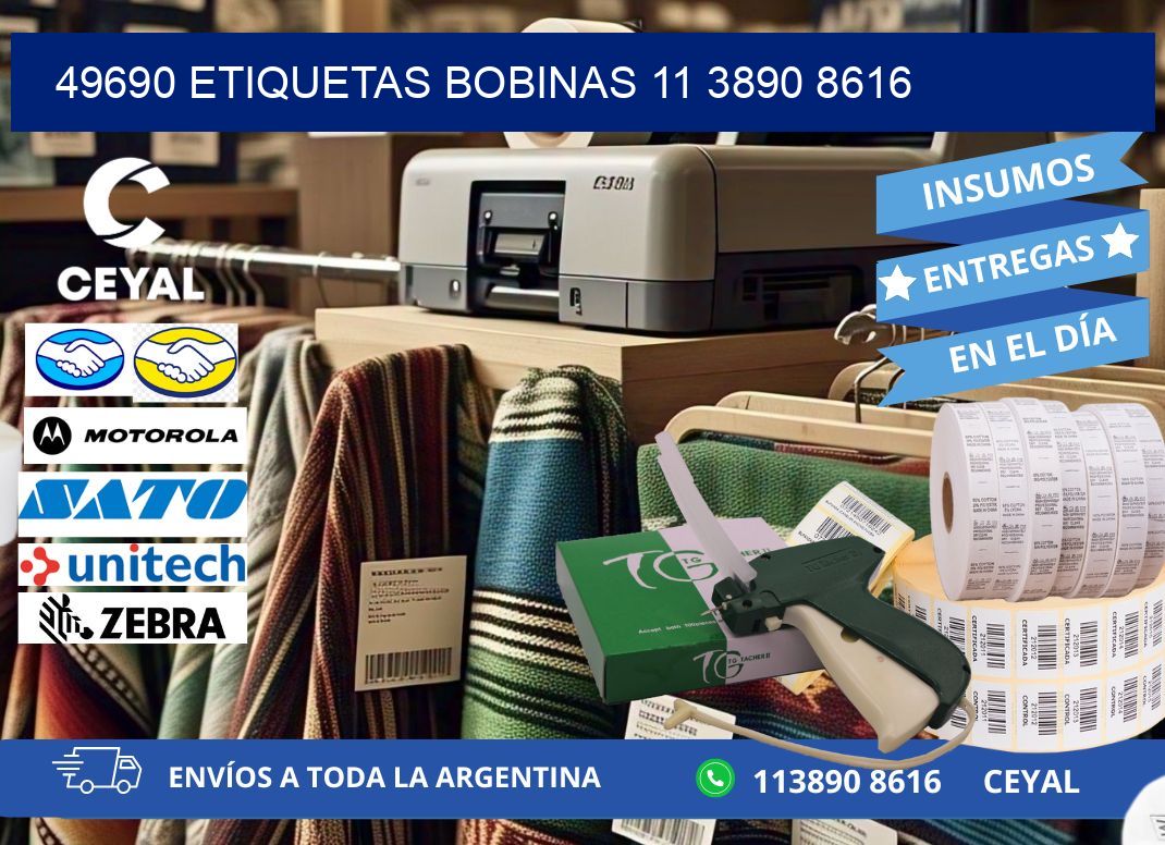49690 ETIQUETAS BOBINAS 11 3890 8616