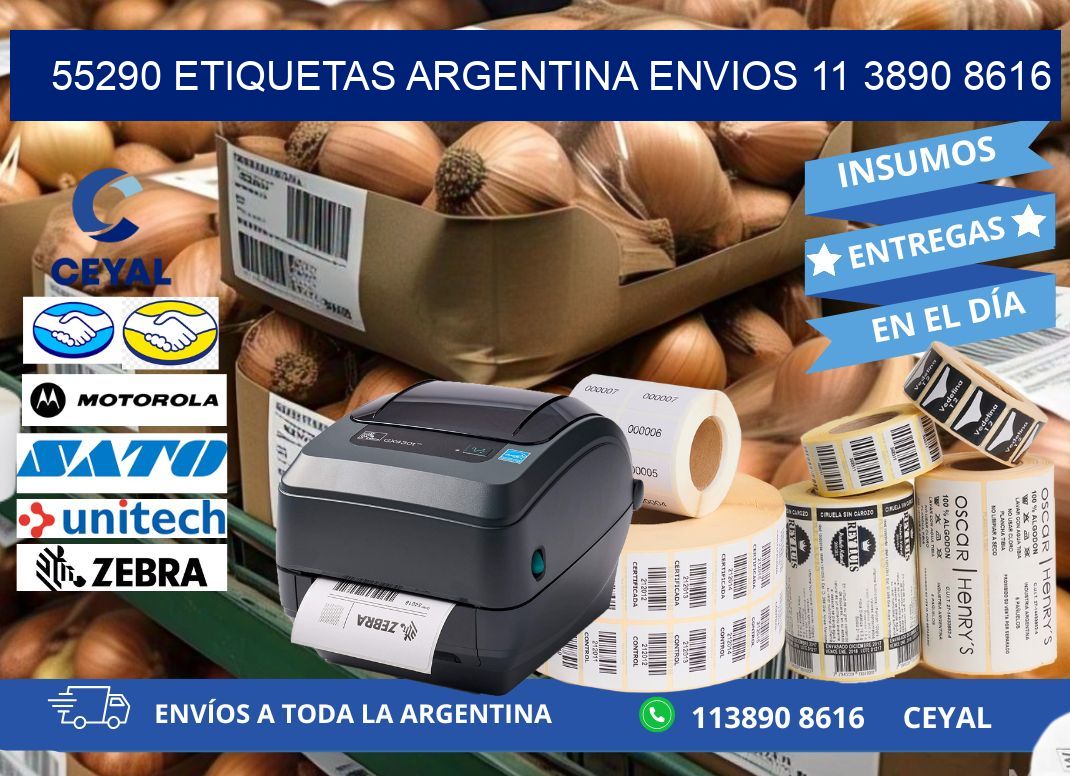55290 ETIQUETAS ARGENTINA ENVIOS 11 3890 8616