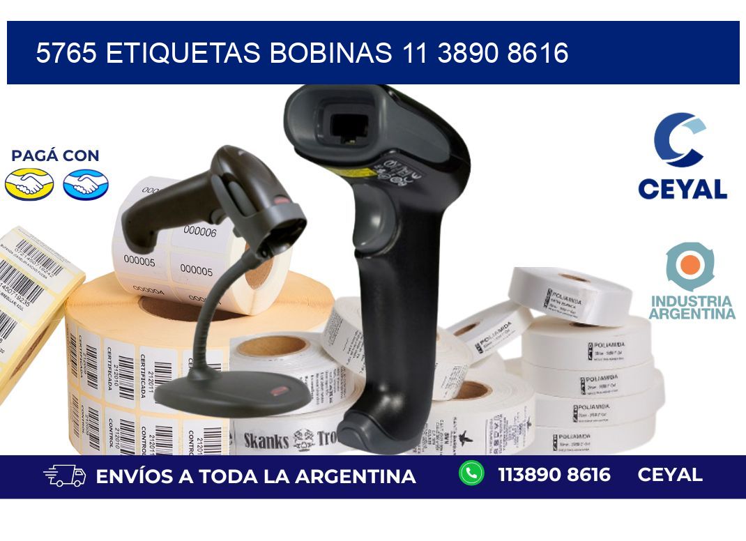 5765 ETIQUETAS BOBINAS 11 3890 8616