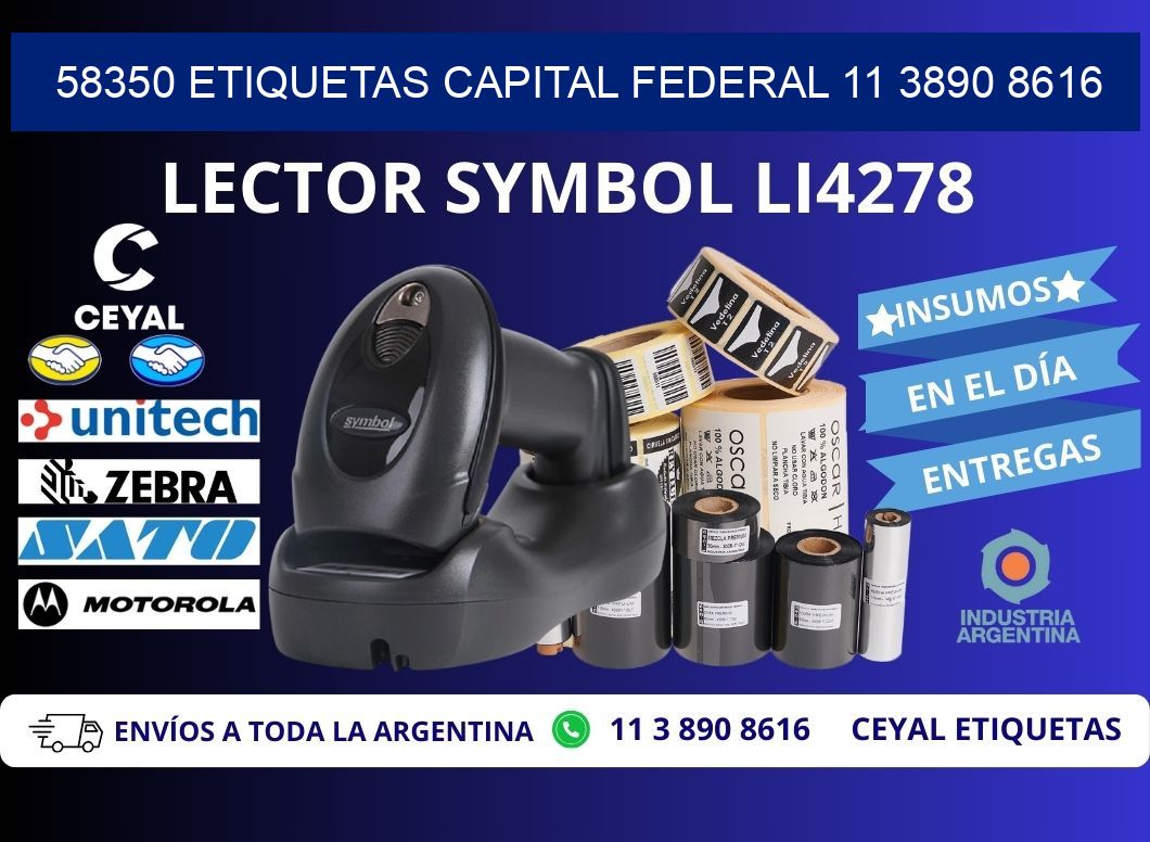 58350 ETIQUETAS CAPITAL FEDERAL 11 3890 8616