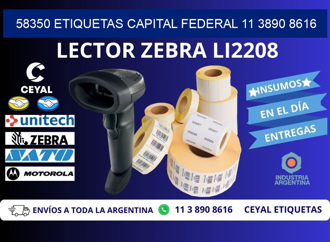 58350 ETIQUETAS CAPITAL FEDERAL 11 3890 8616
