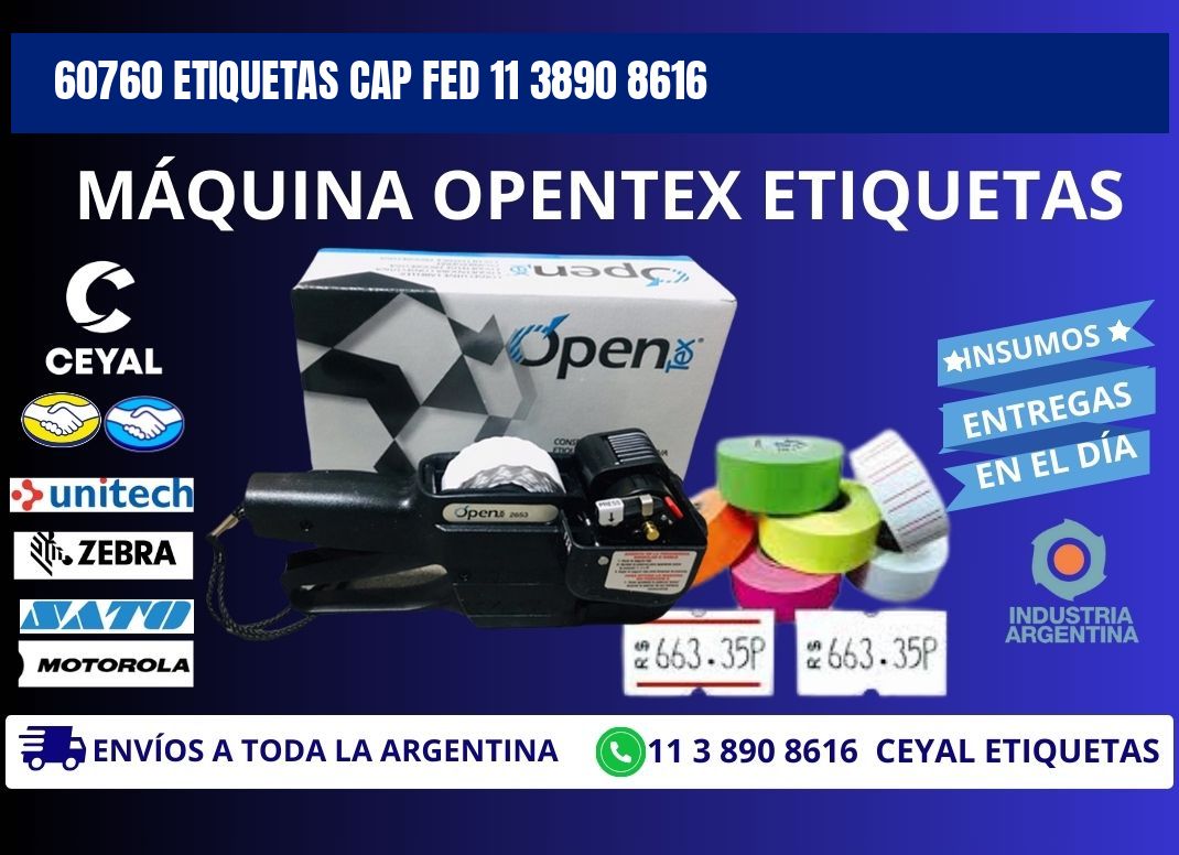 60760 ETIQUETAS CAP FED 11 3890 8616