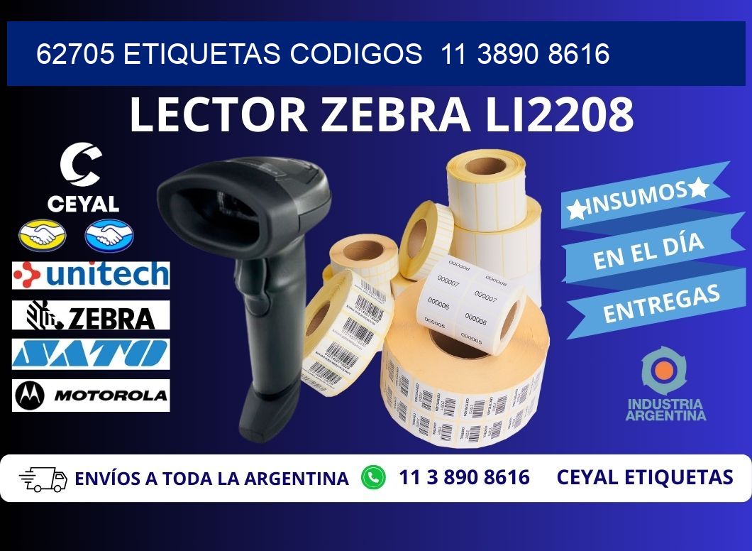62705 ETIQUETAS CODIGOS 11 3890 8616