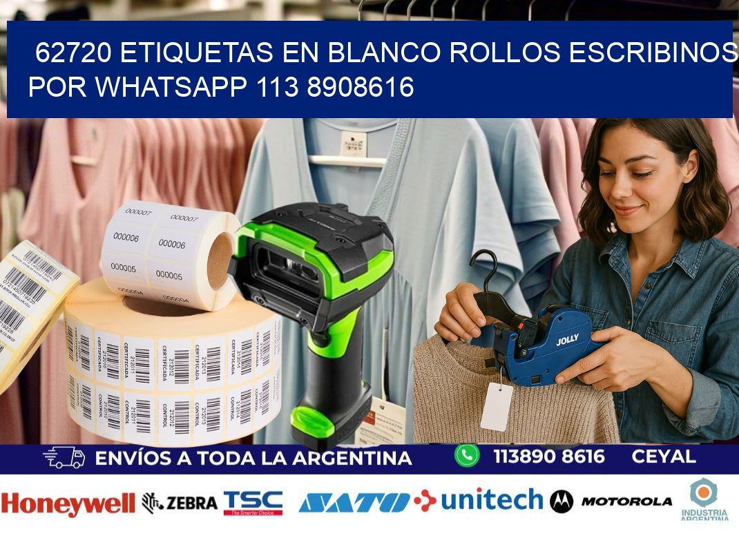 62720 ETIQUETAS EN BLANCO ROLLOS ESCRIBINOS POR WHATSAPP 113 8908616