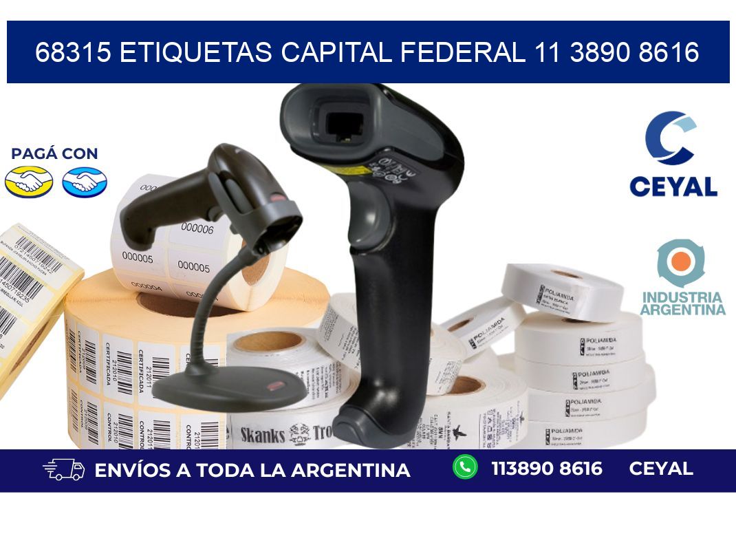 68315 ETIQUETAS CAPITAL FEDERAL 11 3890 8616