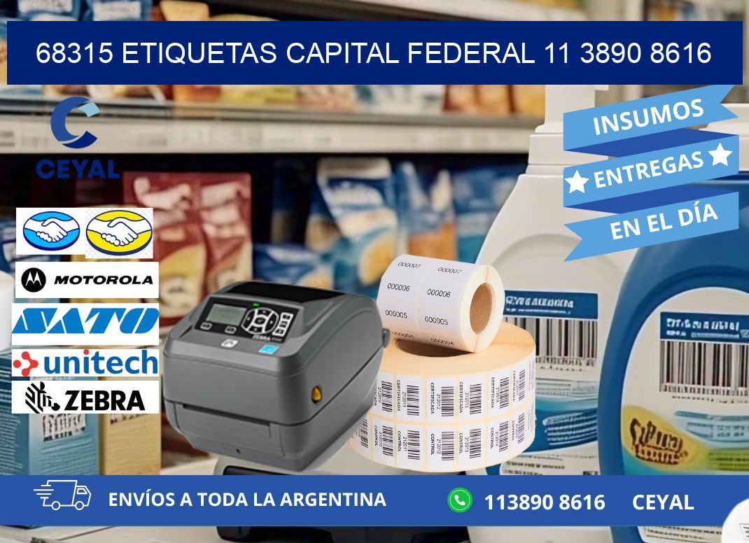 68315 ETIQUETAS CAPITAL FEDERAL 11 3890 8616