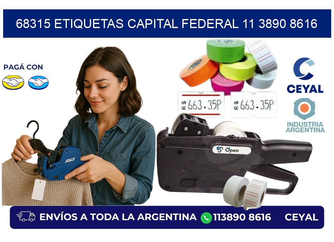 68315 ETIQUETAS CAPITAL FEDERAL 11 3890 8616