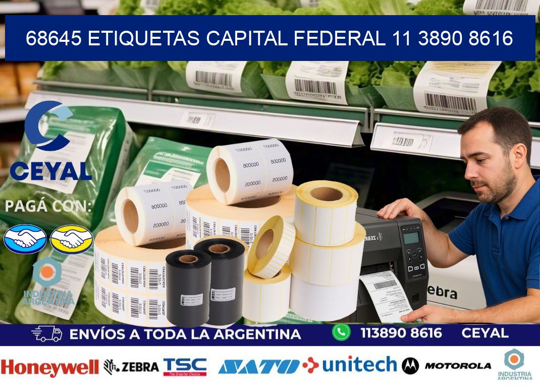 68645 ETIQUETAS CAPITAL FEDERAL 11 3890 8616