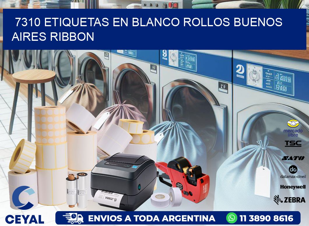7310 ETIQUETAS EN BLANCO ROLLOS BUENOS AIRES RIBBON
