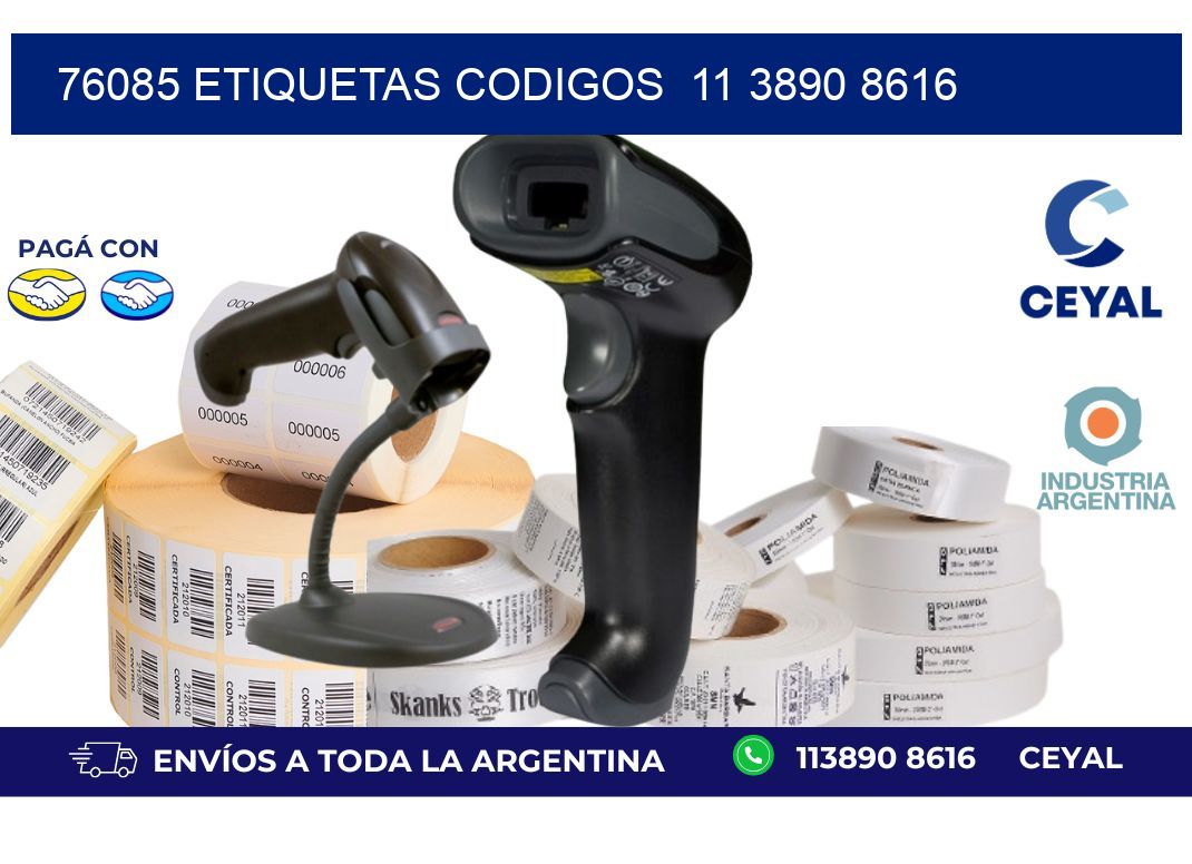 76085 ETIQUETAS CODIGOS  11 3890 8616