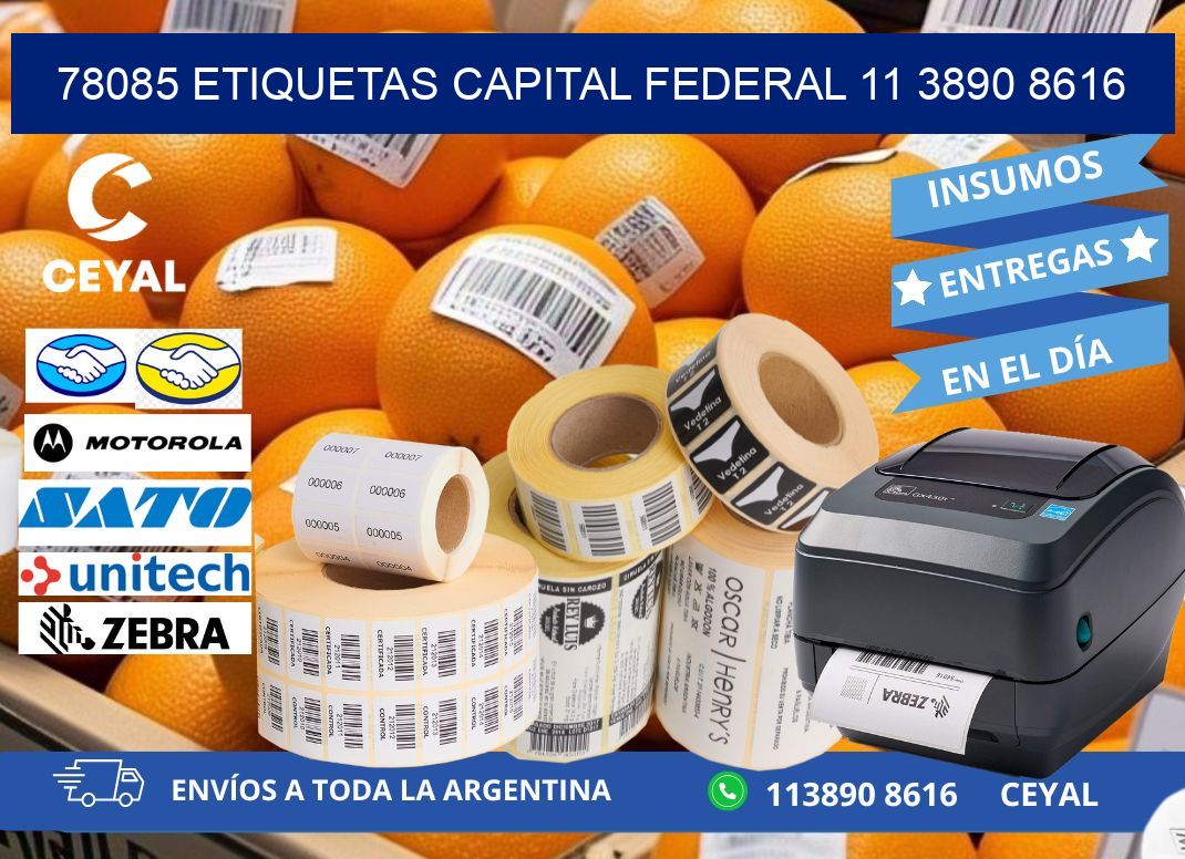 78085 ETIQUETAS CAPITAL FEDERAL 11 3890 8616