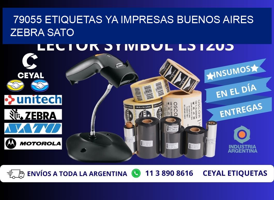 79055 ETIQUETAS YA IMPRESAS BUENOS AIRES ZEBRA SATO