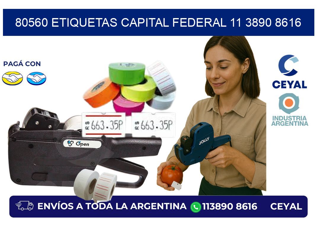80560 ETIQUETAS CAPITAL FEDERAL 11 3890 8616