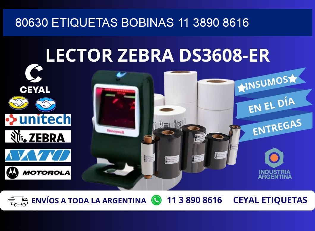 80630 ETIQUETAS BOBINAS 11 3890 8616