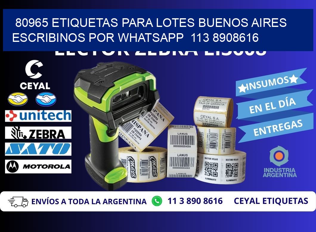 80965 ETIQUETAS PARA LOTES BUENOS AIRES ESCRIBINOS POR WHATSAPP 113 8908616