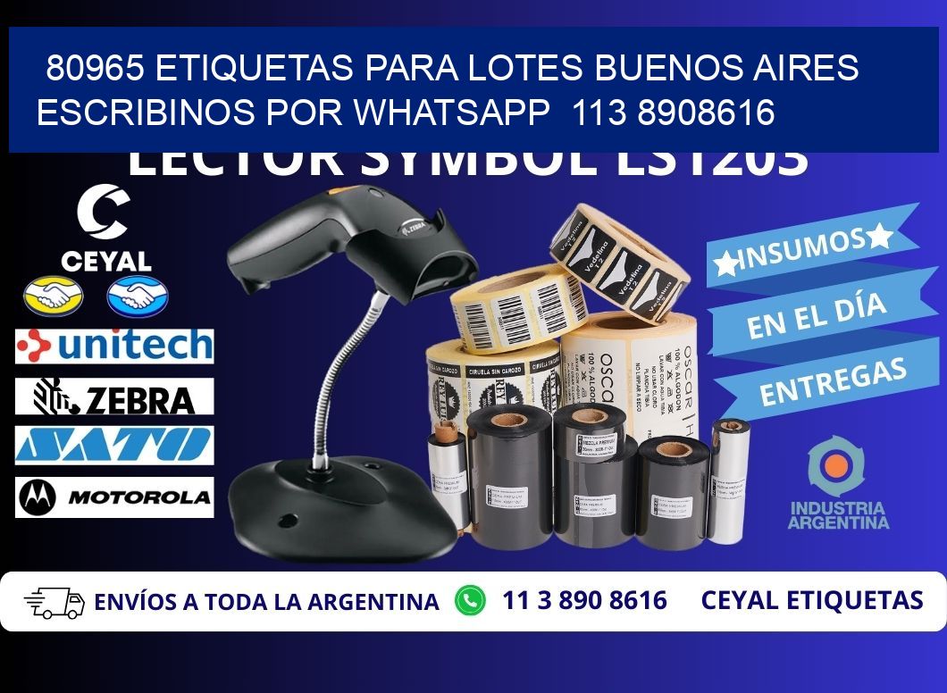 80965 ETIQUETAS PARA LOTES BUENOS AIRES ESCRIBINOS POR WHATSAPP 113 8908616