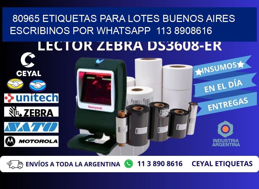 80965 ETIQUETAS PARA LOTES BUENOS AIRES ESCRIBINOS POR WHATSAPP 113 8908616