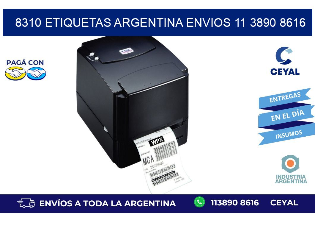 8310 ETIQUETAS ARGENTINA ENVIOS 11 3890 8616