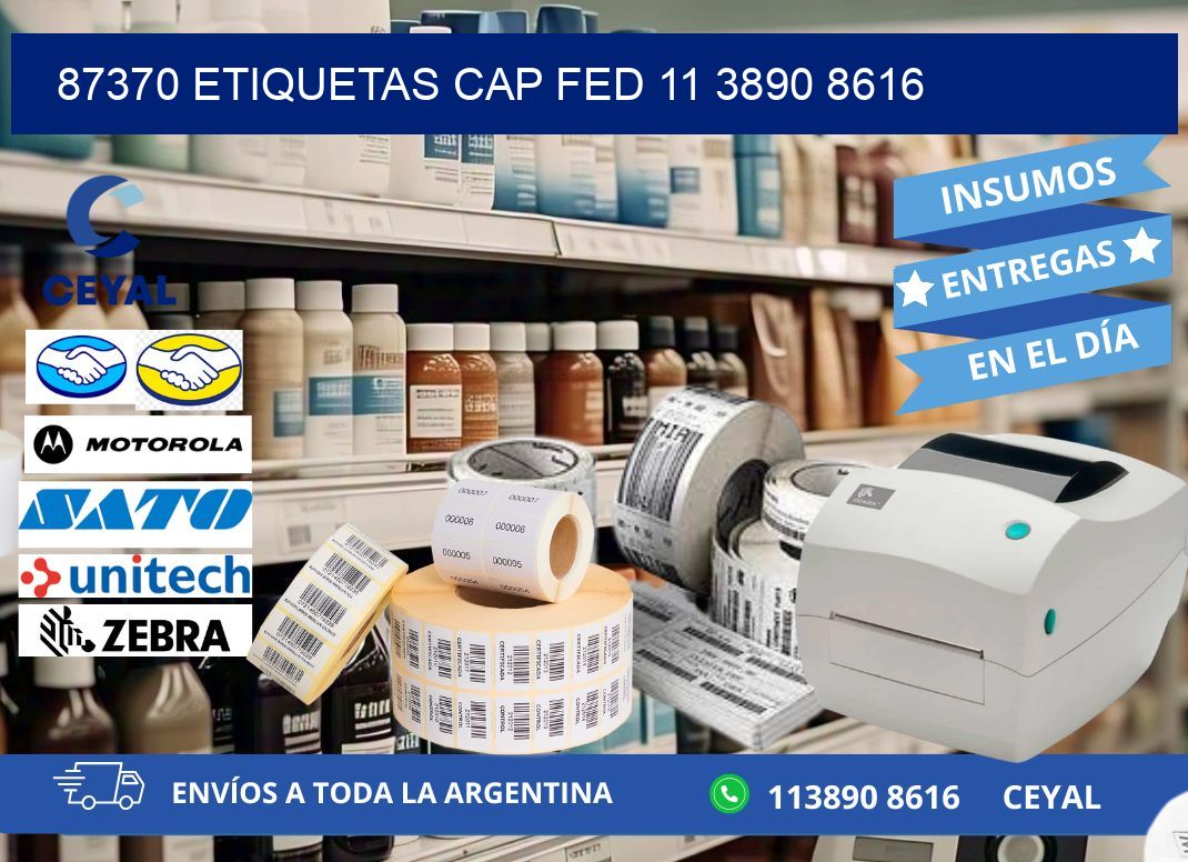 87370 ETIQUETAS CAP FED 11 3890 8616