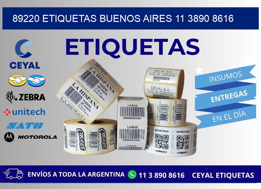 89220 ETIQUETAS BUENOS AIRES 11 3890 8616